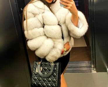 zimska jakna stradivarius: M (EU 38), With lining, Arctic fox, color - Milky-white — 1