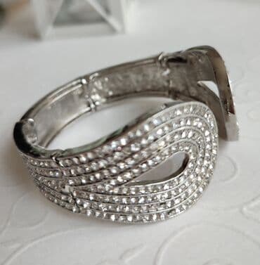 hermes narukvice: Nova narukvica na feder Bijoux de Boheme Češki kristal Prečnik - — 4