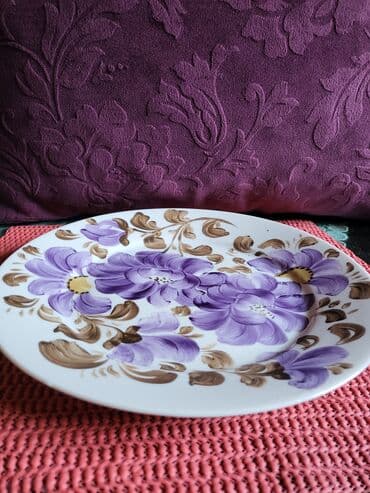 metalac set tanjira: Tanjir nov ukrasni Zajecar porcelan iz 70ih. Tanjir — 6
