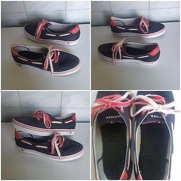 obuća za plivanje: Original Tommy Hilfiger ženske platnene patike/cipele u mornarskom — 2