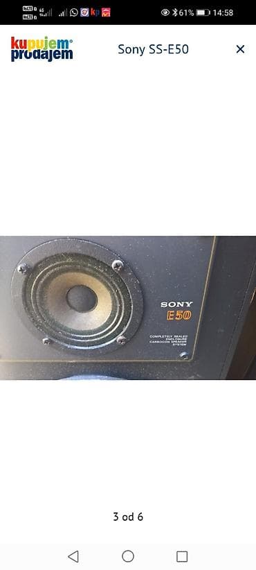 zvucnici bluetooth: Sony SS-E50 – par podnih trostaznih zvučnika - Brend/model: Sony — 3