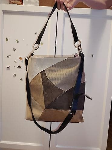 Kaiševi: Desigual ženska torba – patchwork dizajn u toplim, neutralnim tonovima — 2