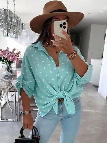 Lične stvari: ✨✨Ženska ležerna košulja na tufne - Model: klasična košulja na dugmad — 4