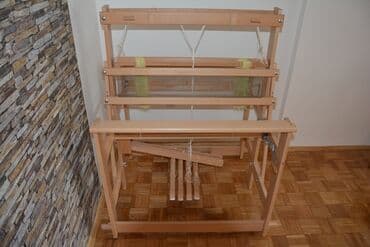 Clamps: Tkački razboj od bukovog/drvenog masiva – stojeći, sa više osnova za — 2