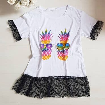 crop top c a: M (EU 38), Cotton, color - White — 1