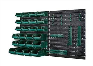 Motorne testere: Zidni organizator za alat – komplet panela sa kutijama i držačima - — 2