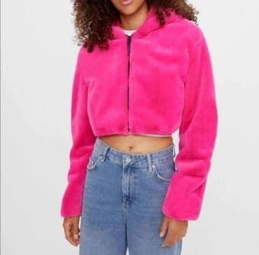 S (EU 36), Faux fur, color - Pink