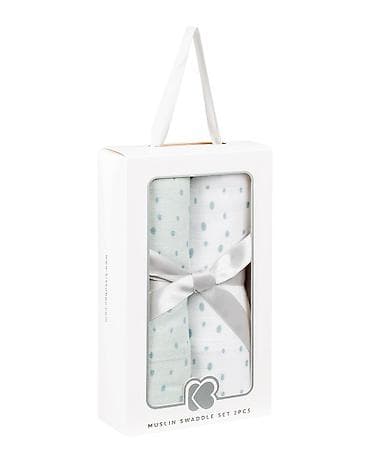 KikkaBoo Pelene od muslina – set 2 komada, Dots Blue (šifra: KKB1) -