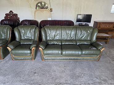 dekor platno za namestaj: Komplet kožne garniture za dnevnu sobu – 1 - Sastav: trosed, dvosed i — 8