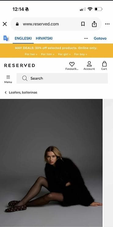 legend jakna zenska: Originalne/neobične, tamno braon Reserved baletanke sa nitnama — 1