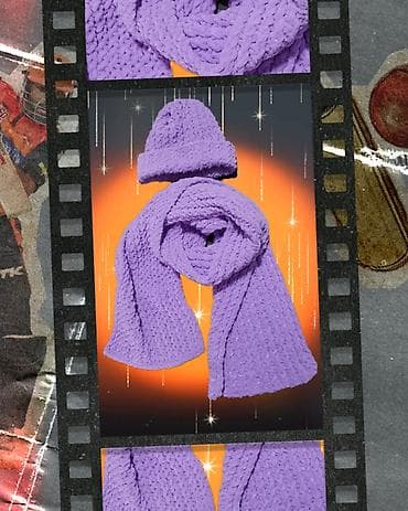 prsluk s: Šal novi ručno pleteni 180x25, premekan. Imam i kapu u kompletu — 4