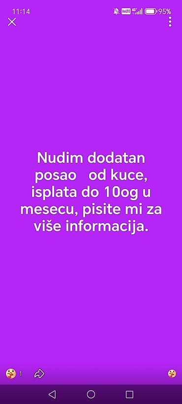 Za vise info, pisite mi ☺️