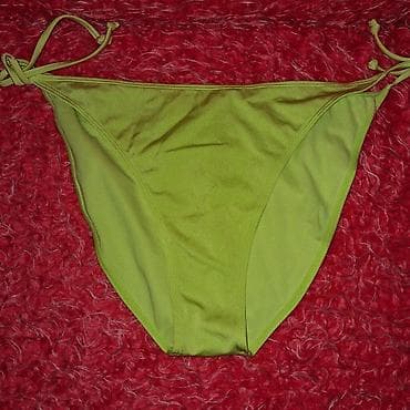 xxl kupaci kostimi: Zeleni bikini komplet – trouglasti gornji deo i klasičan donji deo - — 3