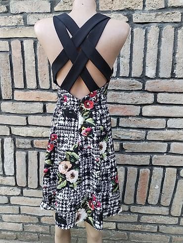 lepe torbe: Haljina vel S, kao nova - Model: ženstvena midi haljina A-kroja - — 5