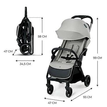 KINDERKRAFT KOLICA APINO DOVE GREY (SKU: KSAPIN00GRY) Lagana