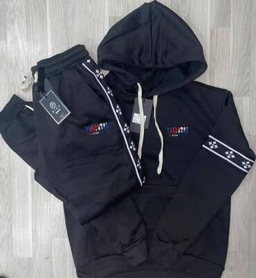 Donji delovi trenerke: Komplet, bоја - Crna, Pamuk — 2