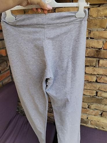 bez helanke: Sive ženske trenerke/pantalone za slobodno vreme - Veličina: L - — 2