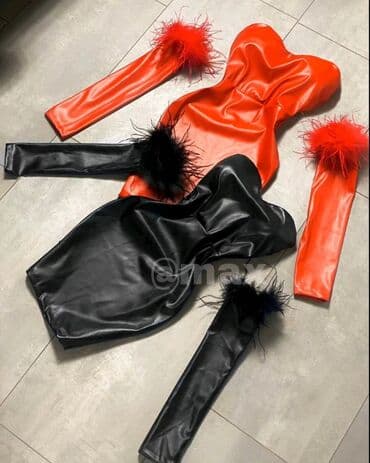 svecane haljinice: New,,BENGA’’Leather dress +RukaviceVelicine:S M L Model Dostupan u — 2