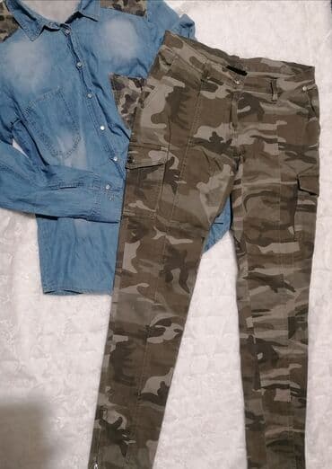 pantalone od vestacke koze: Nove Gina 38 Military Struk 38 Bokovi 49cm Dubina 20/34 Butine 24cm — 1