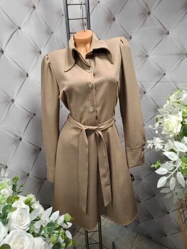 haljina ravnog kroja: ✨Elegantna košulja-haljina sa dugim rukavima - Model: košulja-haljina — 2