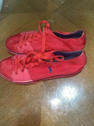 dg patike: Polo Ralph Lauren patike – crvene - Model: niske patike na pertlanje — 3