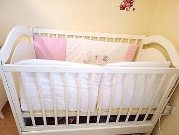 monsoon srbija deca: Drveni krevetac za bebe sa dodacima - Materijal: masivno drvo, bela — 2