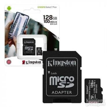 KINGSTON 128GB microSD Odlična memorijska kartica za telefon ili