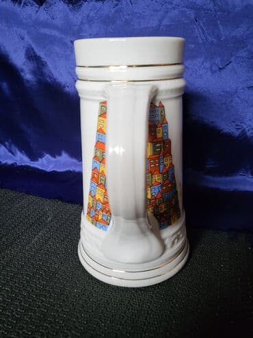 jelen pivo krigla: Krigla nova Zajecar porcelan 70te. Nova krigla,sve na njoj odsjaj od — 5