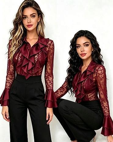 mona sakoi: Ženska elegantna čipkana bluza sa volanima

Kosulja: 2.700 dinara — 1