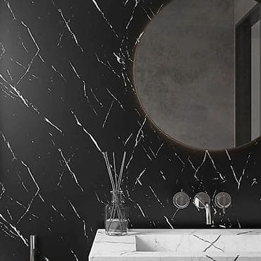 kantari za merenje: Samolepljiva PVC folija – crni mermer - Dizajn: crni mermer sa belim — 1