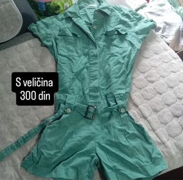 Overalls: Jednodelni kombinezon za žene, svetlozelene boje. Gornji deo — 1