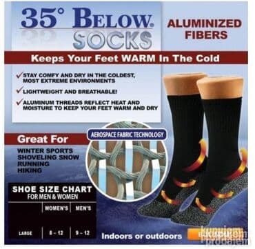 torbe za odlaganje stvari: Grejac Stopala NOVO Termo Carape sa Alu Vlaknima 1 Par SAMO 690 Dinara — 6