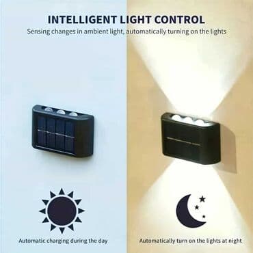 neprodate sofe u pola cene: 6 LED solarnih zidnih svetala za spoljnu upotrebu/2 komada. Opremljen — 10