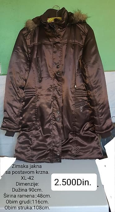 velicina 6 obuca: Zimska jakna sa postavom od krzna. - Model: duža, strukirana jakna sa — 2