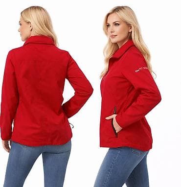 Men's Clothing: Ženska crvena jakna – lagana svakodnevna jakna sa rajsferšlusom - — 2