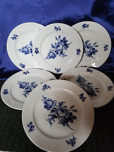 set cajeva: Deseetni bohemija porcelan tanjiri iz 90ih.god. Desertni bohemijini — 9