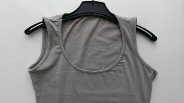 crop top c a: S (EU 36), Polyester, Single-colored, color - Grey — 2