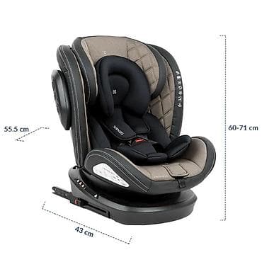 Autosedišta: KIKKA BOO Autosedište STARK ISOFIX, 0–1–2–3 (0–36 kg), beige | Šifra — 4