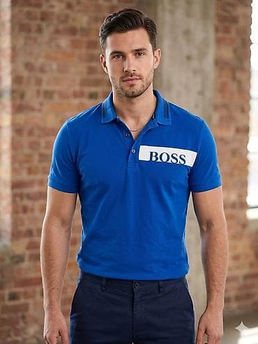Men's T-shirt Boss, bоја - Tamnoplava