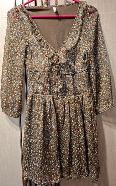 S (EU 36), color - Brown, Oversize, Long sleeves