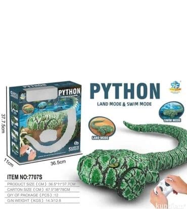 Novo🧸 Piton zmija koja ide po kopnu i vodi je inovativna igračka koja