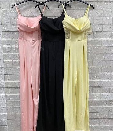 kombinezoni svecani: Kombinezon elegantni na bratele u svetložutoj boji. -Struk — 5