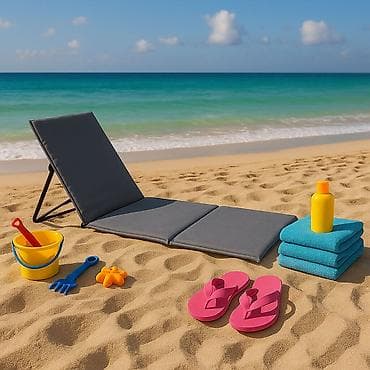 Ležaljka sklopiva za plažu 150x52 cm – siva, model LP-720000S-310