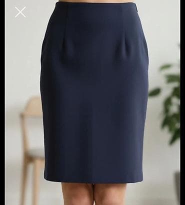 m sara farmerke: Elegantna tamnoplava pencil suknja - Klasičan kroj do kolena, blago — 1