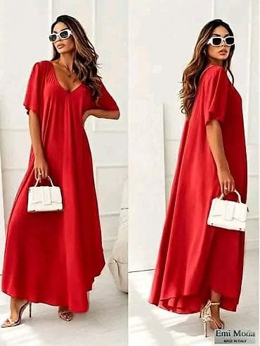 max mara naocare: Maxi haljina sa V‑izrezom oversize. - Duga, lepršava silueta sa — 5