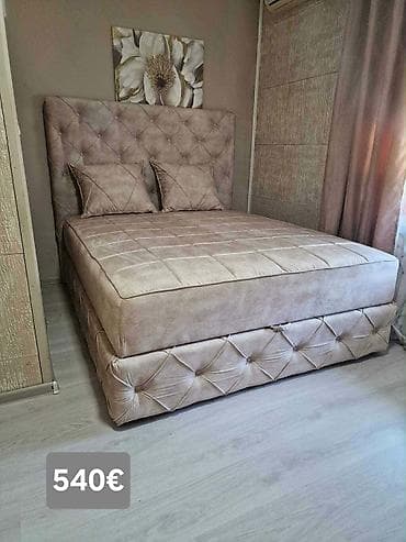 kolevka za bebe dexy co: Luksuzni tapacirani bračni krevet sa visokim uzglavljem - Dizajn — 4