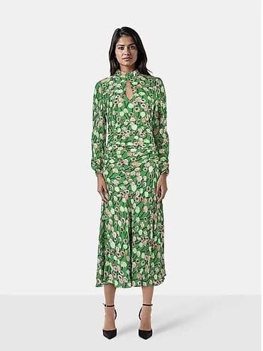 lulus haljine: ME+EM Lantana Flower Print midi haljina New York Edition / Placena — 1