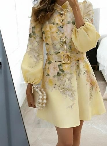Underwear: ❤️Ženska kratka haljina sa romantičnim cvetnim printom i dugmadima — 1