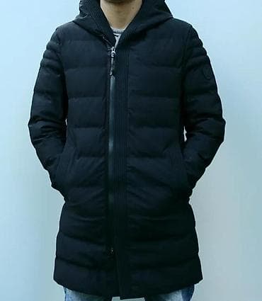 kosulja i pantalone: Muška zimska parka – crna - Duga silueta do sredine butina, ravnog — 9