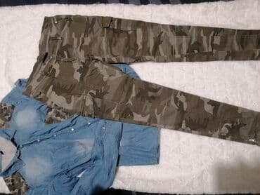 pantalone od vestacke koze: Nove Gina 38 Military Struk 38 Bokovi 49cm Dubina 20/34 Butine 24cm — 5